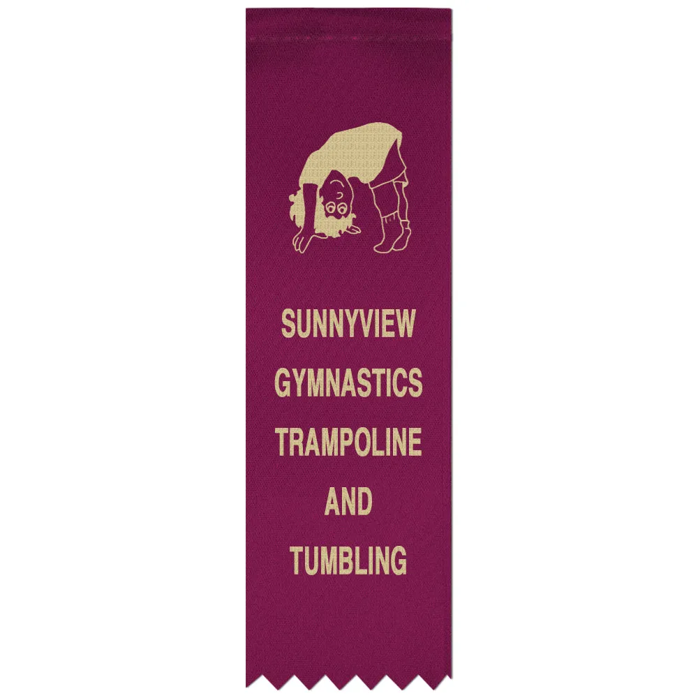 1-5/8" x 6" Custom Hemmed Top Award Ribbon