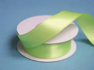 10 Yards 7/8" DIY Apple Green Wired Satin Ribbon For Craft Dress Wedding