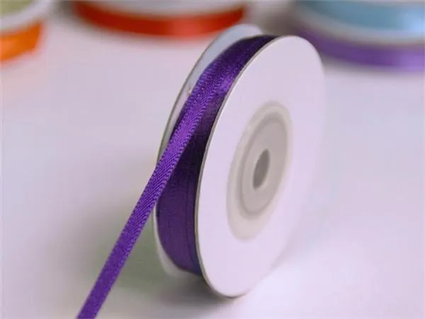 100 Yards 1/16" DIY Eggplant Single Face Satin Ribbon Wedding Party Dress Favor Gift Craft