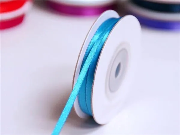 100 Yards 1/16" DIY Turquoise Single Face Satin Ribbon Wedding Party Dress Favor Gift Craft