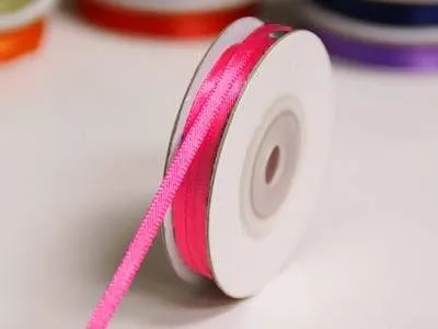 100 Yards 1/8" DIY Fushia Satin Ribbon Wedding Party Dress Favor Gift Craft