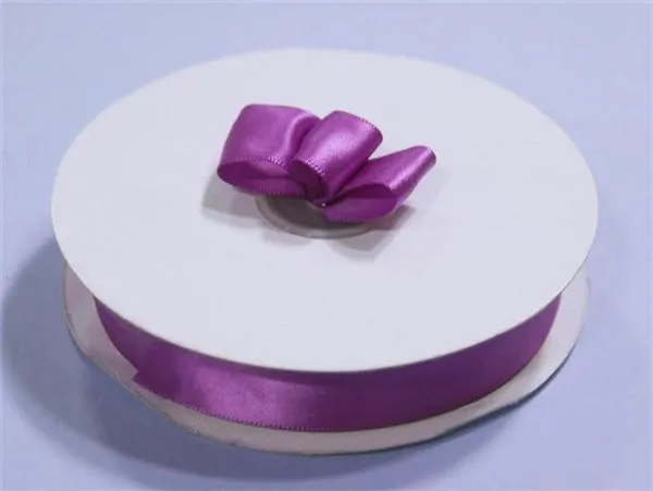 100 Yards 7/8" DIY Eggplant Satin Ribbon Wedding Party Dress Favor Gift Craft