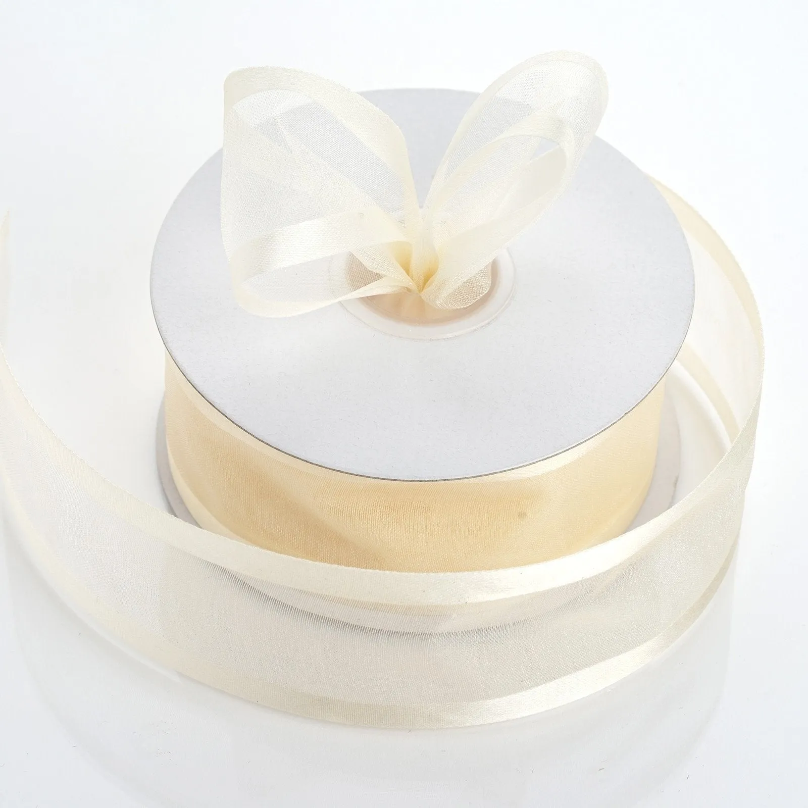 1.5" Ivory Satin Edge Ribbon - 25 Yards