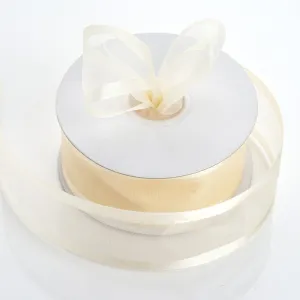 1.5" Ivory Satin Edge Ribbon - 25 Yards