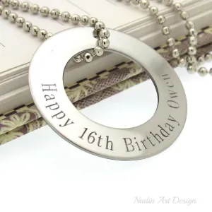 16th Birthday Boy Necklace Gift