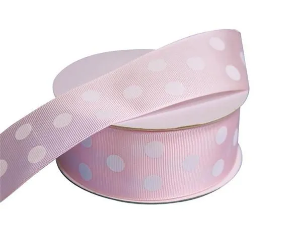 25 Yards 1.5" DIY Pink Grosgrain Polka Dot Ribbon Wedding Party Dress Favor Gift Craft