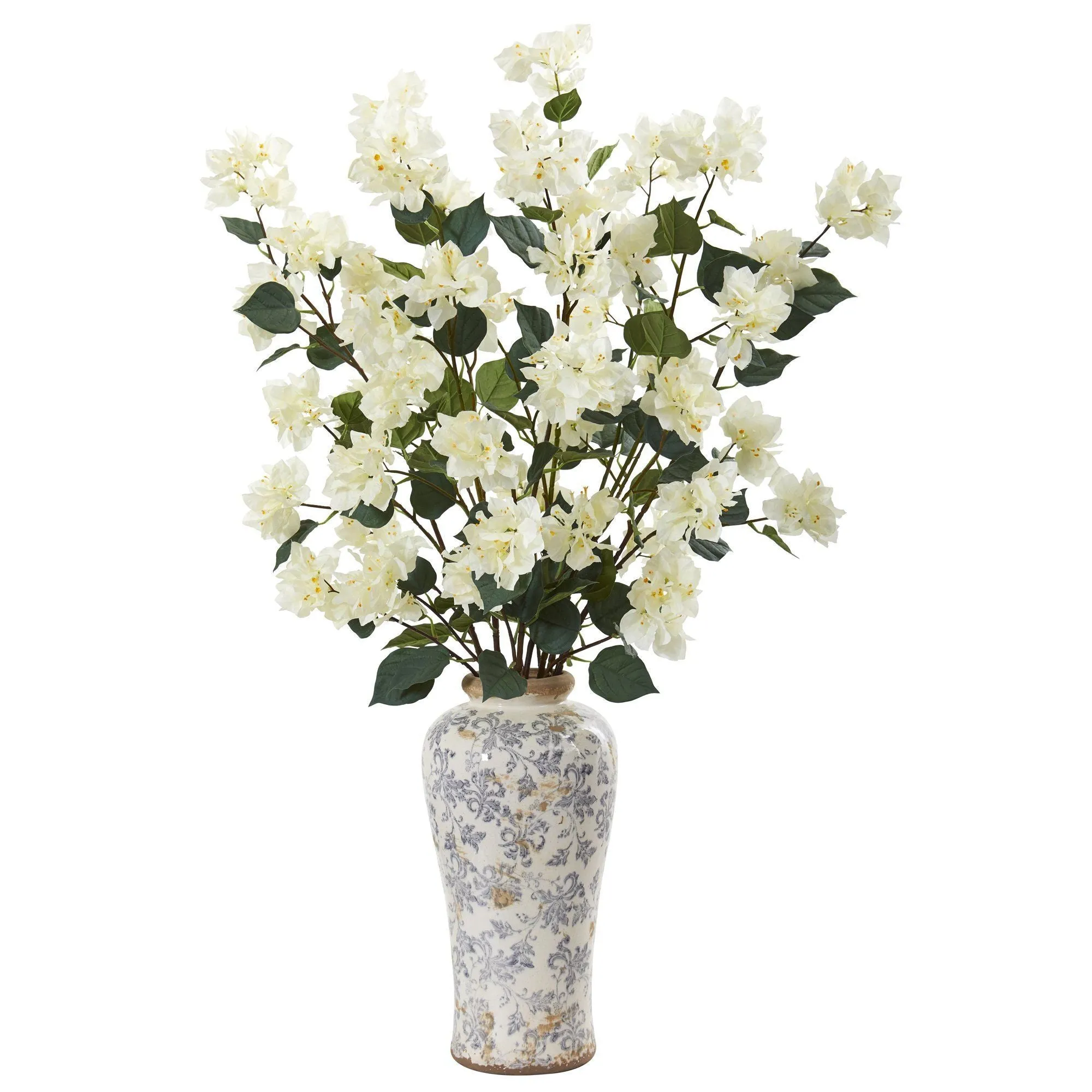 39” Bougainvillea Artificial Arrangement in Decorative Vase