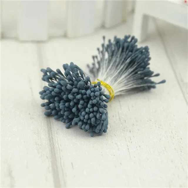 410pcs 1mm Matte Double Heads Mini Flower Stamen Pistil Wedding Decoration Scrapbooking DIY Artificial Pearl Cards Cakes Flowers