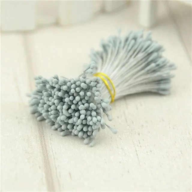 410pcs 1mm Matte Double Heads Mini Flower Stamen Pistil Wedding Decoration Scrapbooking DIY Artificial Pearl Cards Cakes Flowers