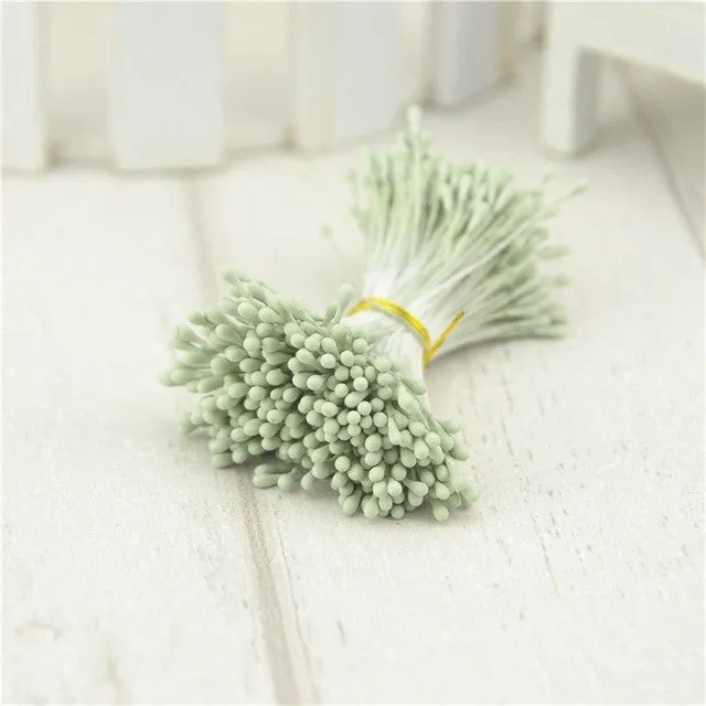 410pcs 1mm Matte Double Heads Mini Flower Stamen Pistil Wedding Decoration Scrapbooking DIY Artificial Pearl Cards Cakes Flowers