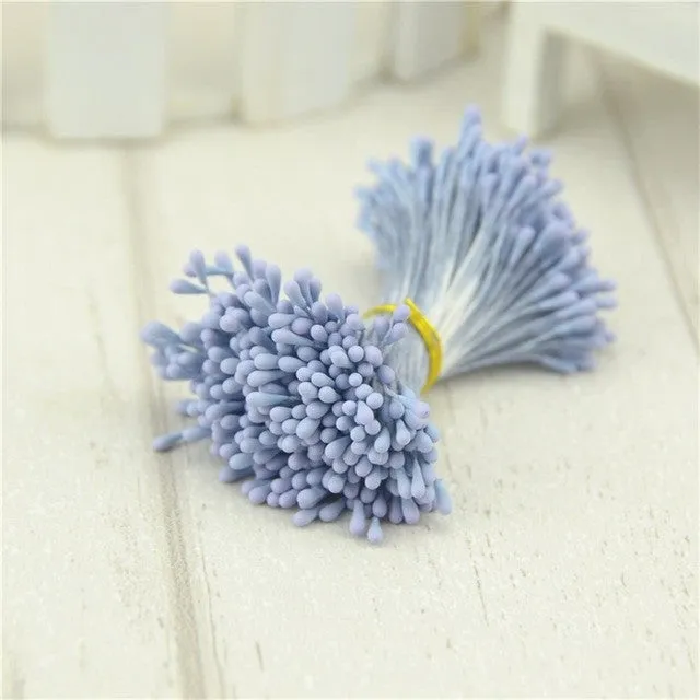 410pcs 1mm Matte Double Heads Mini Flower Stamen Pistil Wedding Decoration Scrapbooking DIY Artificial Pearl Cards Cakes Flowers