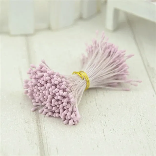 410pcs 1mm Matte Double Heads Mini Flower Stamen Pistil Wedding Decoration Scrapbooking DIY Artificial Pearl Cards Cakes Flowers