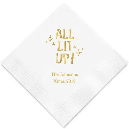 ALL LIT UP PRINTED NAPKINS (50/pkg)