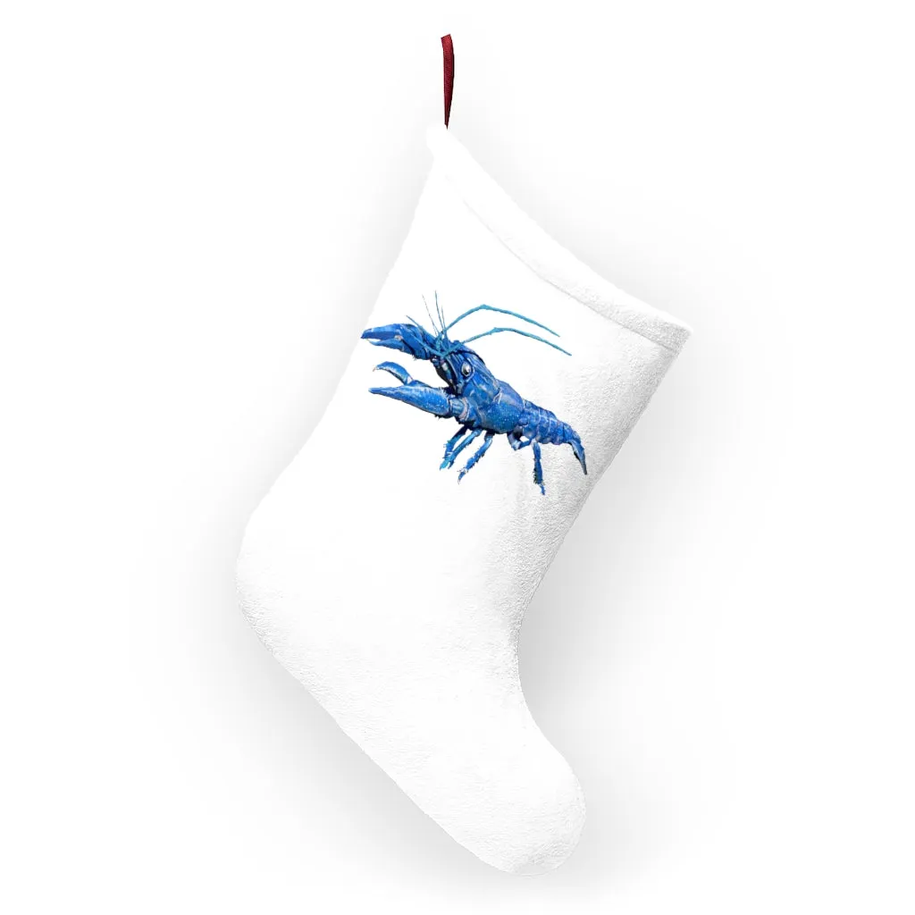 Blue Crawfish Christmas Stockings