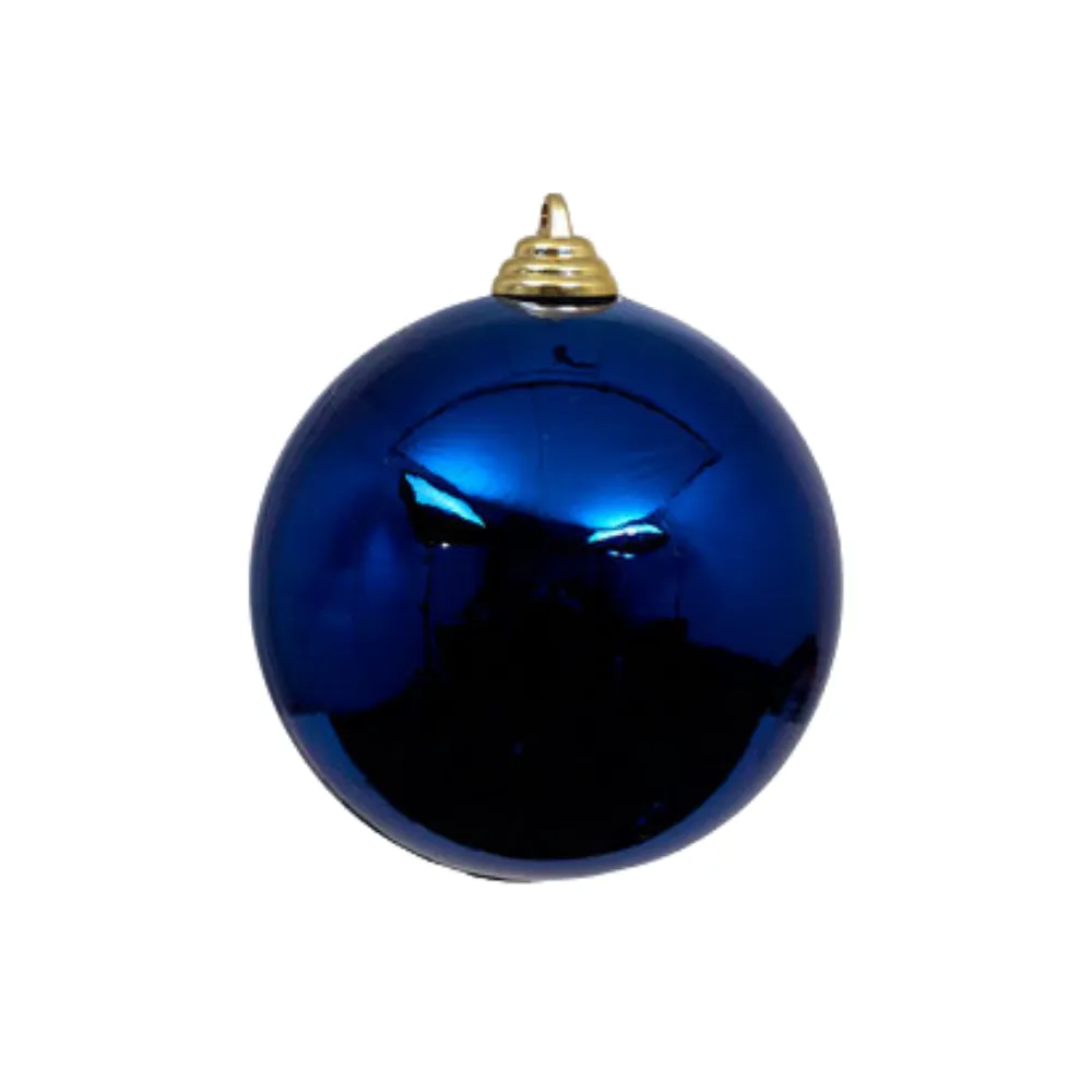 Blue Shiny Ball Ornament, 6"