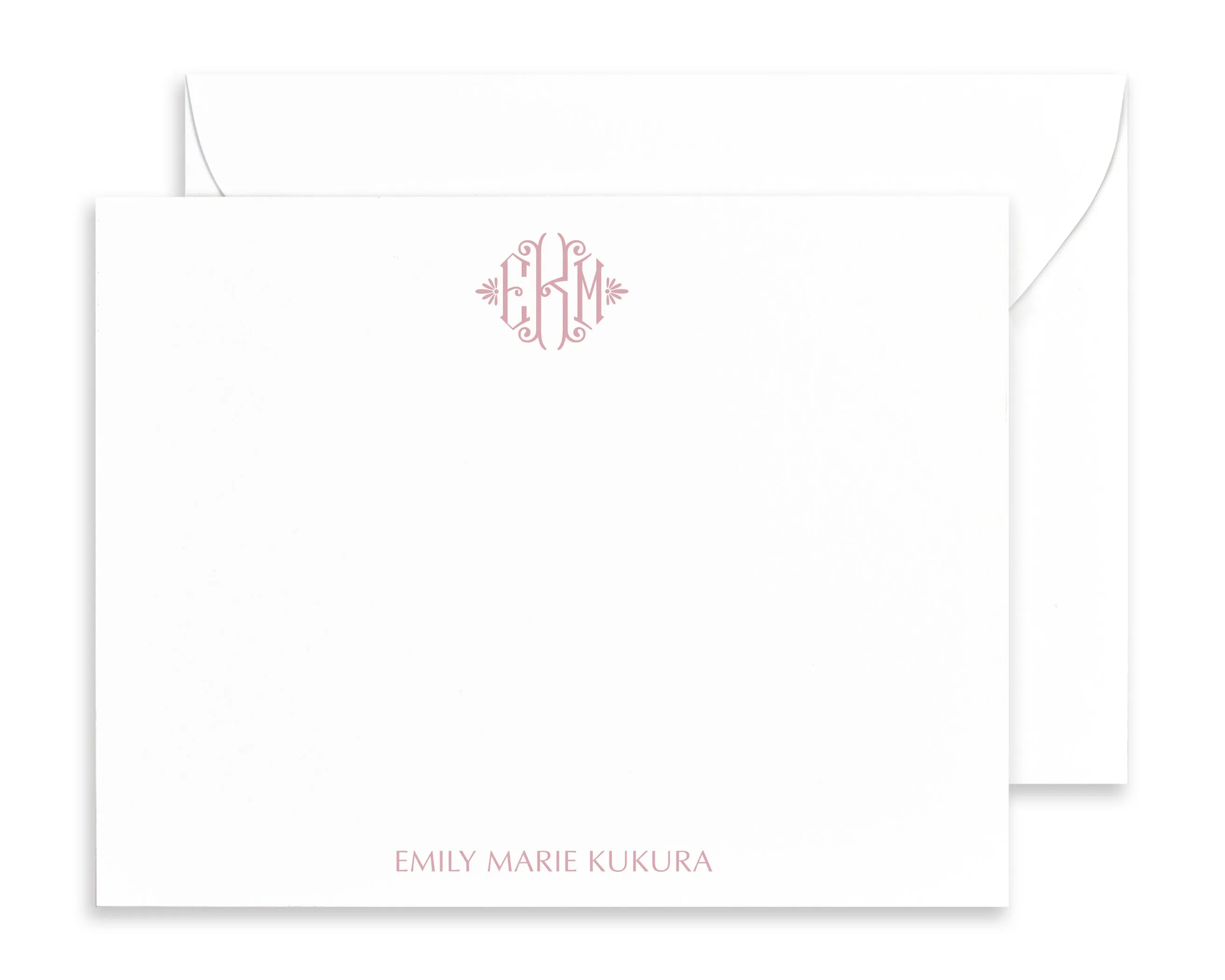 Brigette Monogrammed Note Cards with Envelopes