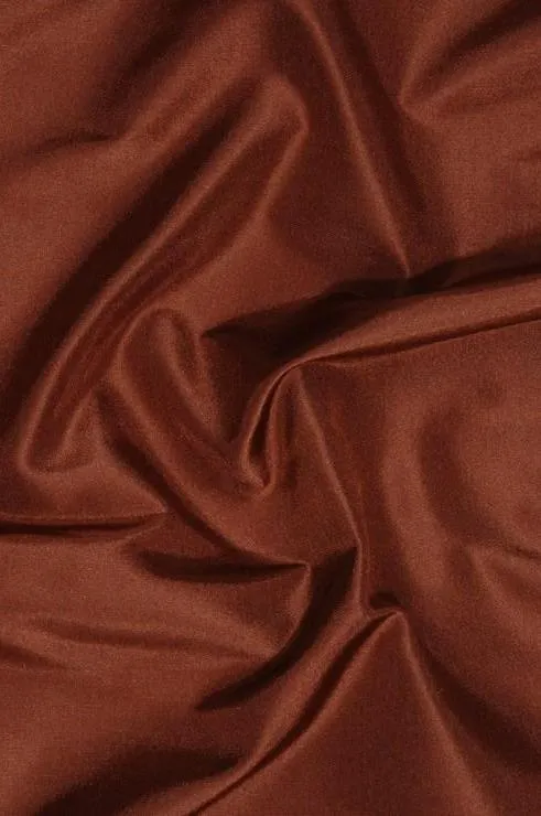 Burnt Sienna Taffeta Silk Fabric