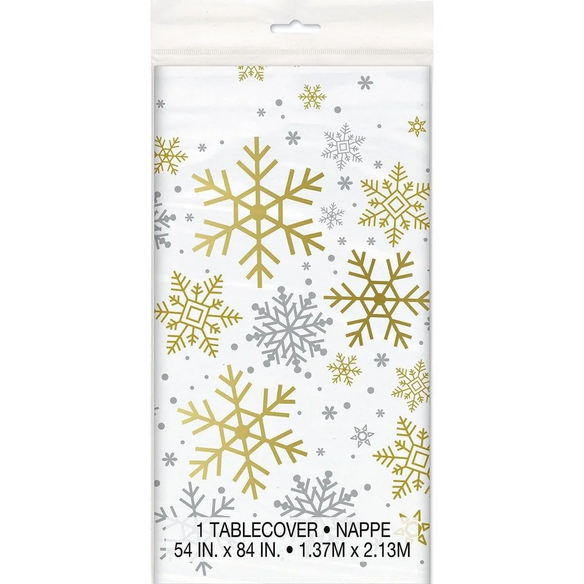 Christmas Holiday Snowflakes Tablecover 54" X 84"