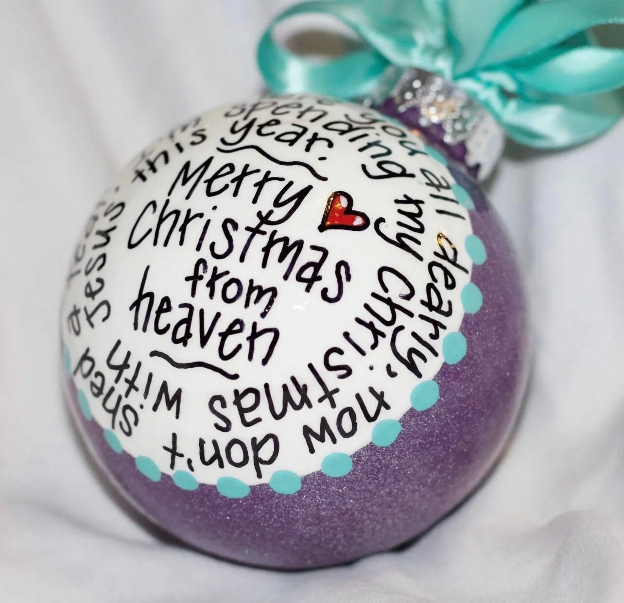 Christmas in Heaven Ornament - Memorial Ornament, Angel in Heaven, Christmas Ornament, Holiday Ornament, In Memory, Rest in Peace