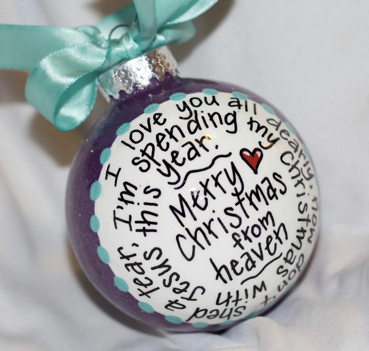 Christmas in Heaven Ornament - Memorial Ornament, Angel in Heaven, Christmas Ornament, Holiday Ornament, In Memory, Rest in Peace