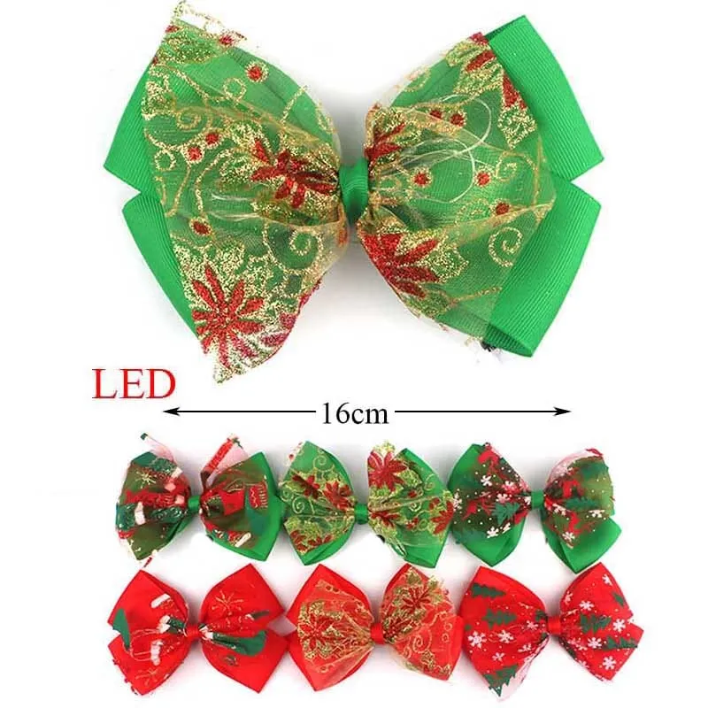 Christmas LED Light Hair Bow 4629 (12 units)