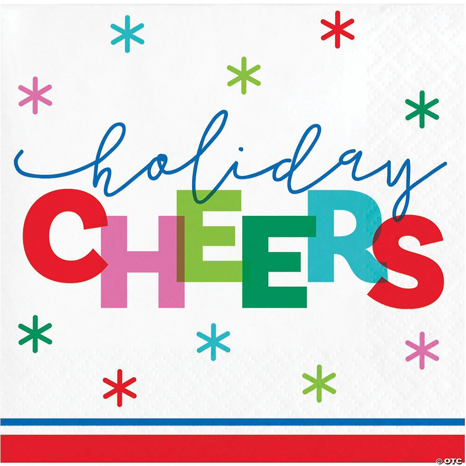 Christmas Merry Everything Holiday Cheers Beverage Napkins | 16ct