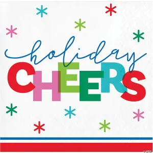 Christmas Merry Everything Holiday Cheers Beverage Napkins | 16ct