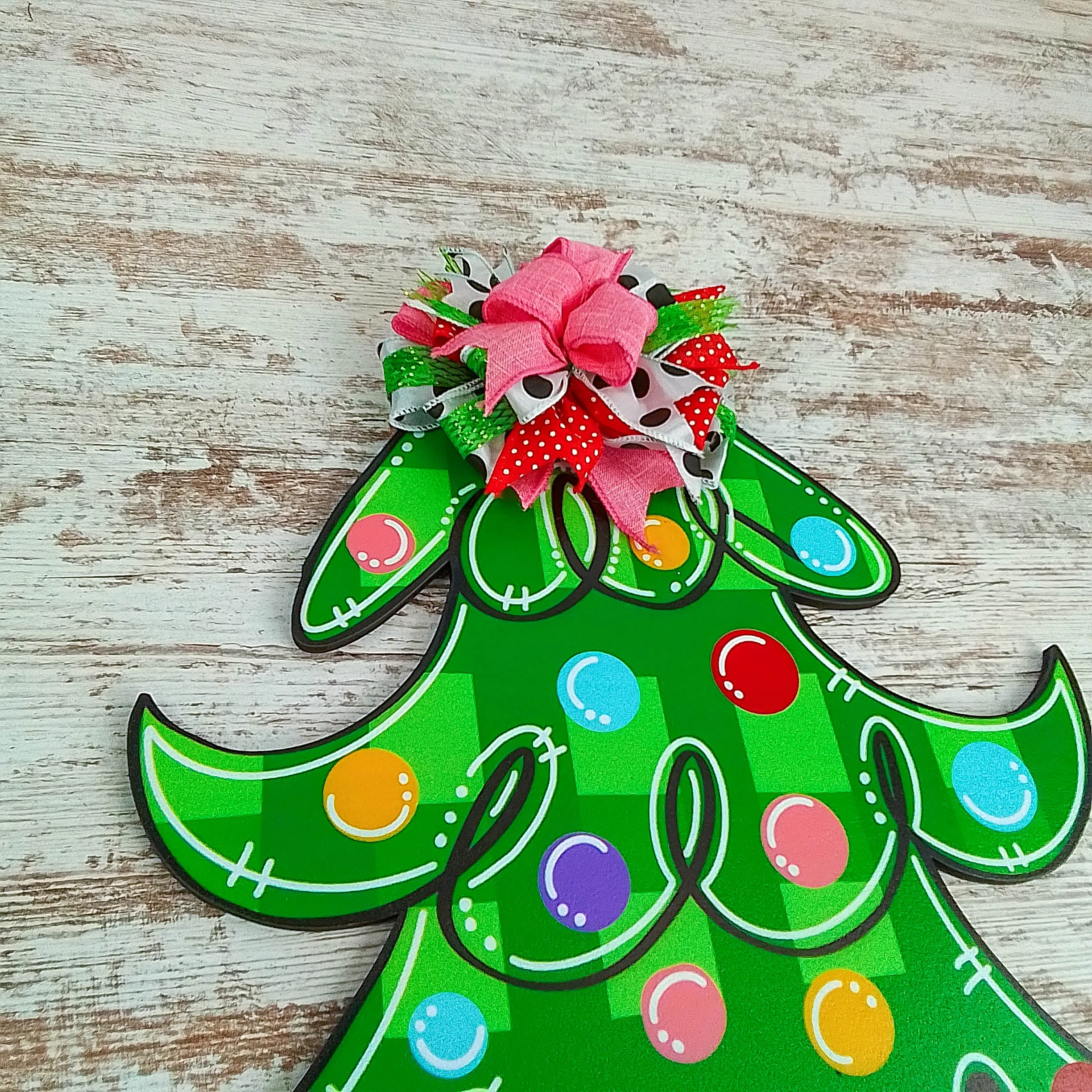 Christmas Tree Door Hanger, Holiday Home Decor, Festive Classroom Decoration