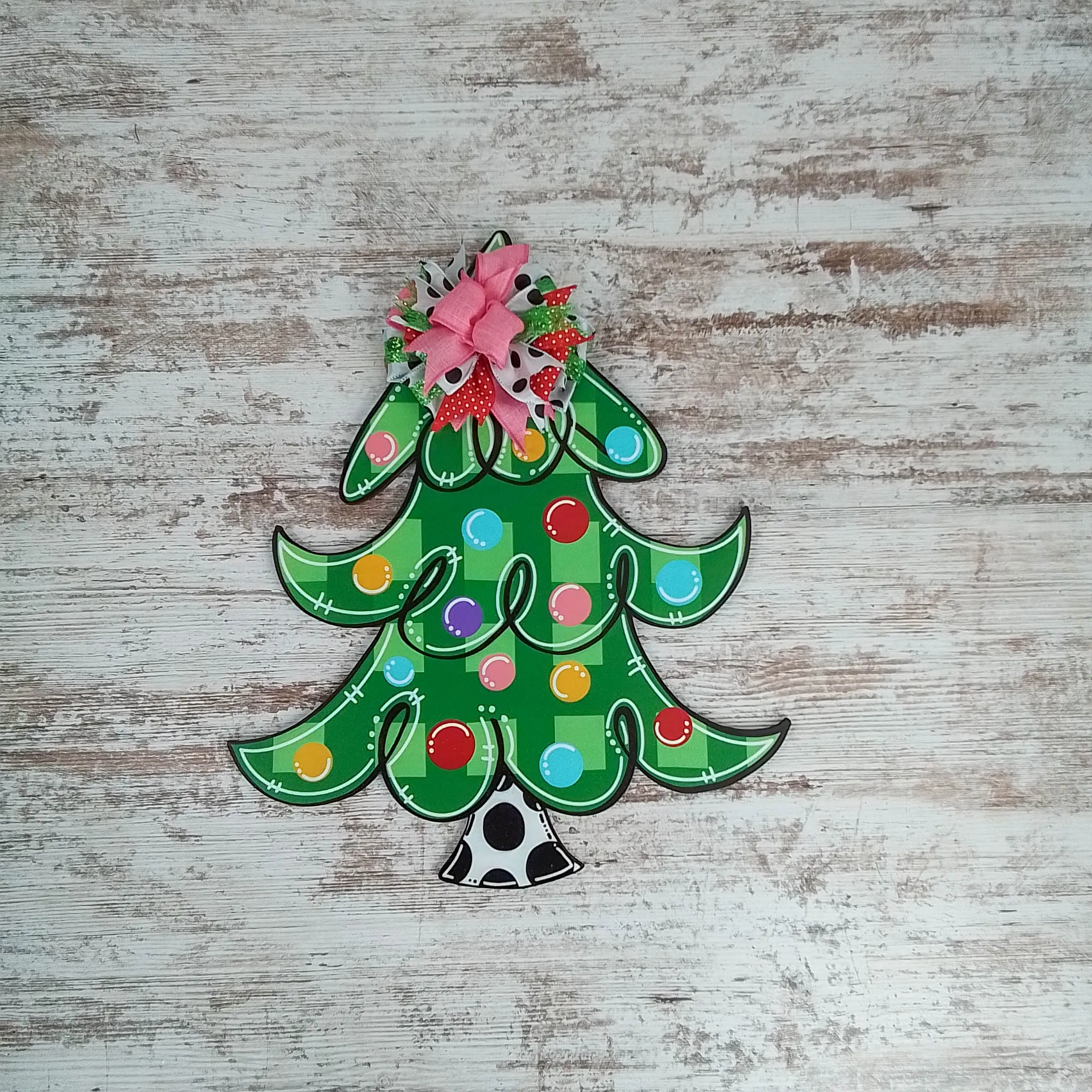 Christmas Tree Door Hanger, Holiday Home Decor, Festive Classroom Decoration