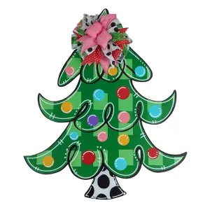 Christmas Tree Door Hanger, Holiday Home Decor, Festive Classroom Decoration