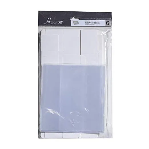 Clear Pvc Sleeve Diy Sliding White Gift Box 12 Pack 7 X 4.75 X 2