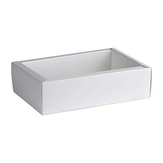 Clear Pvc Sleeve Diy Sliding White Gift Box 12 Pack 7 X 4.75 X 2