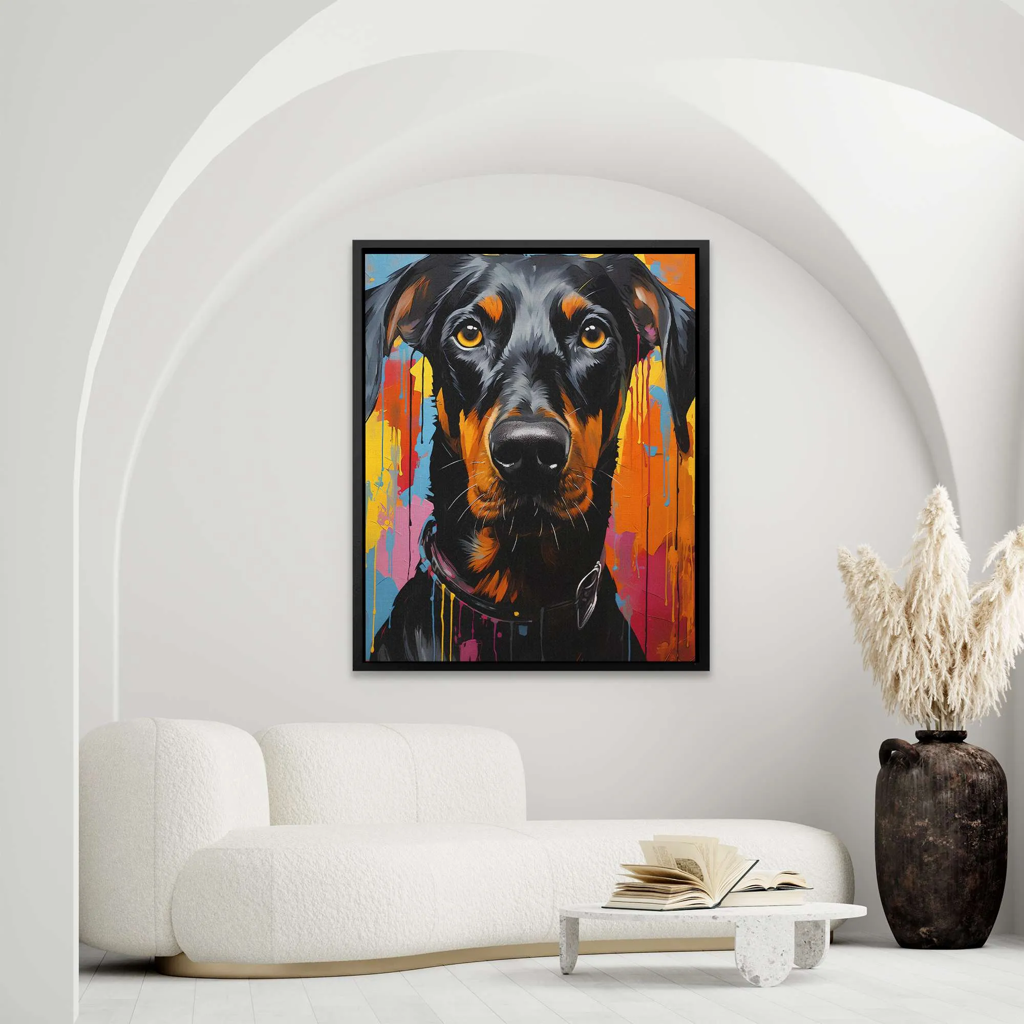 Colorful Doberman