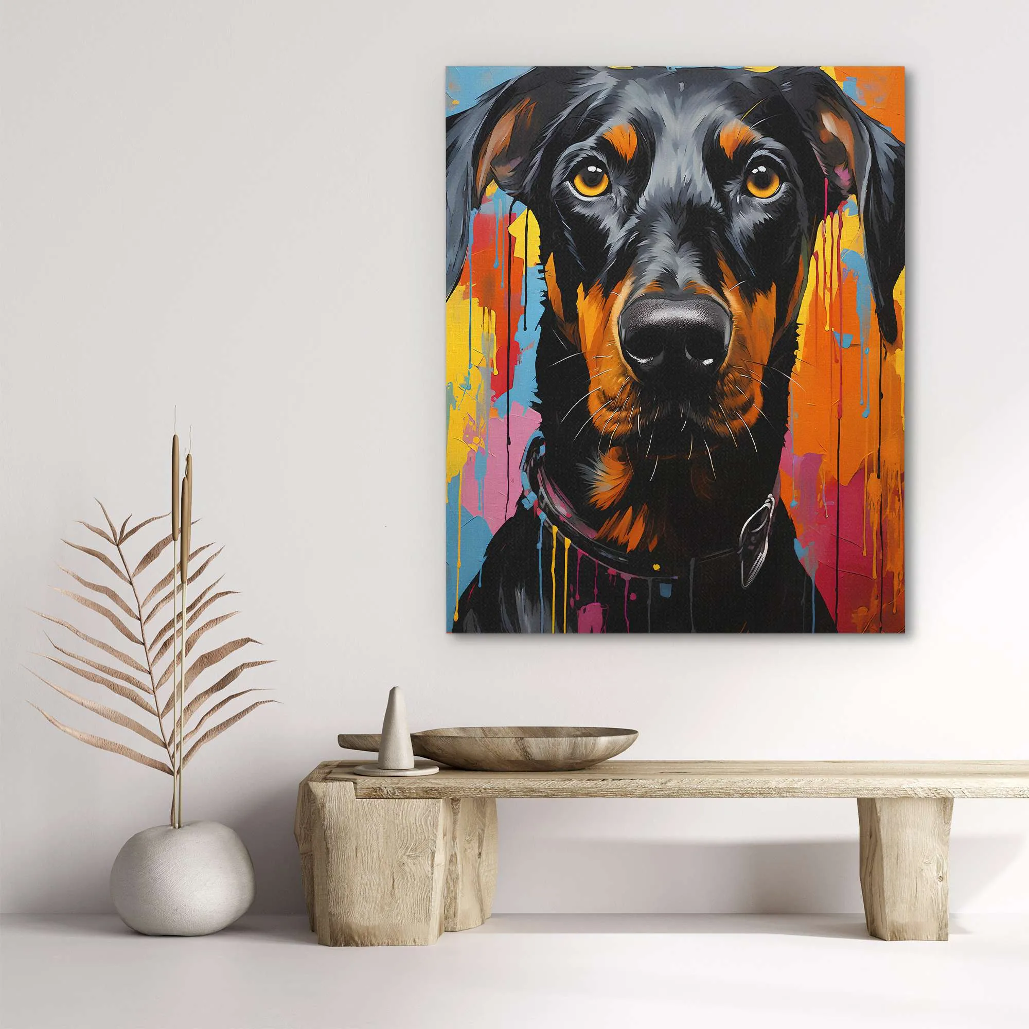 Colorful Doberman