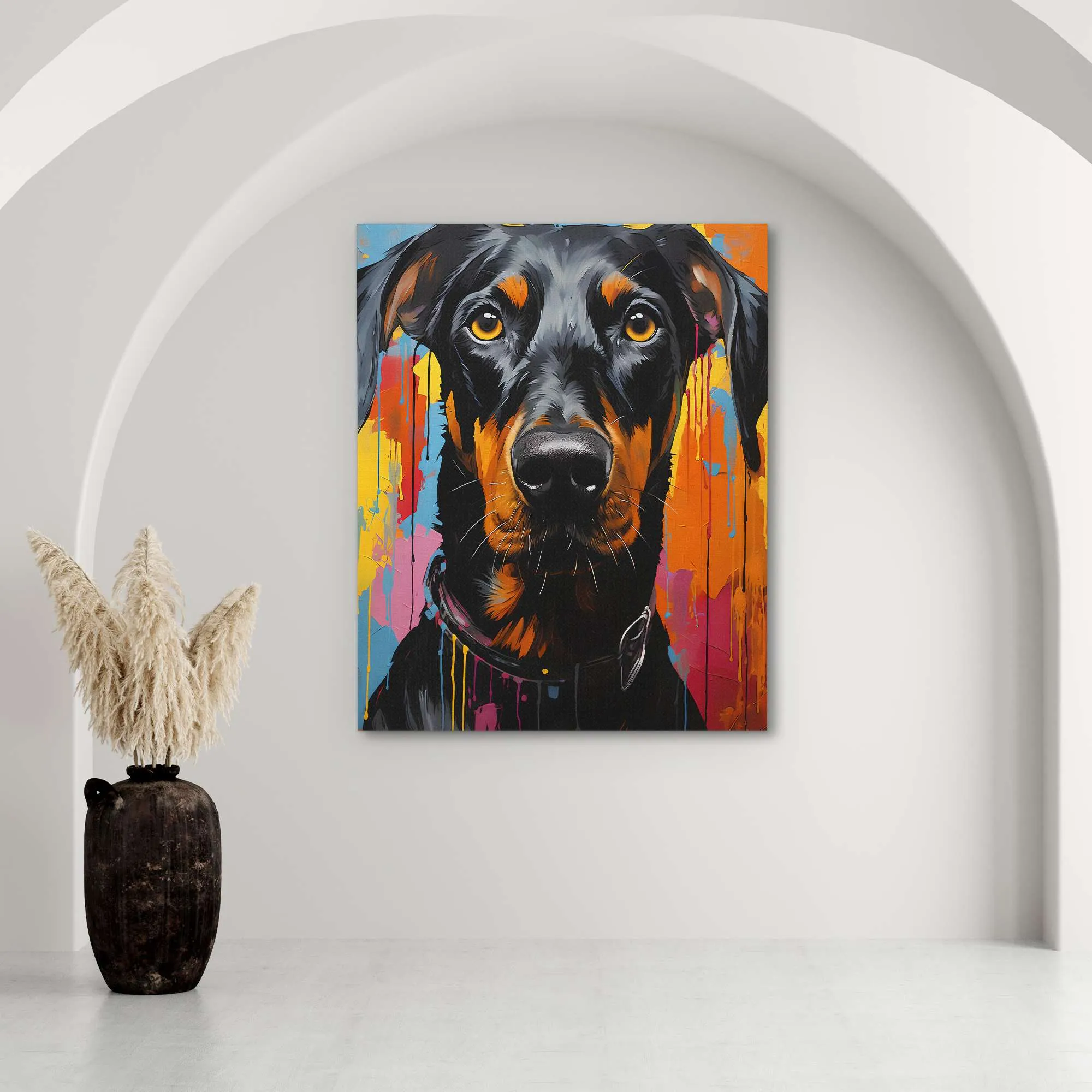 Colorful Doberman