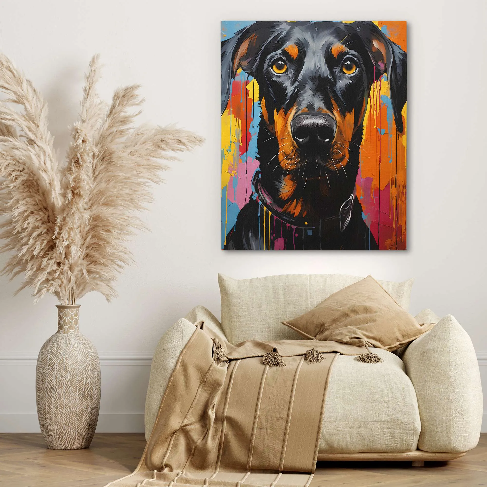 Colorful Doberman