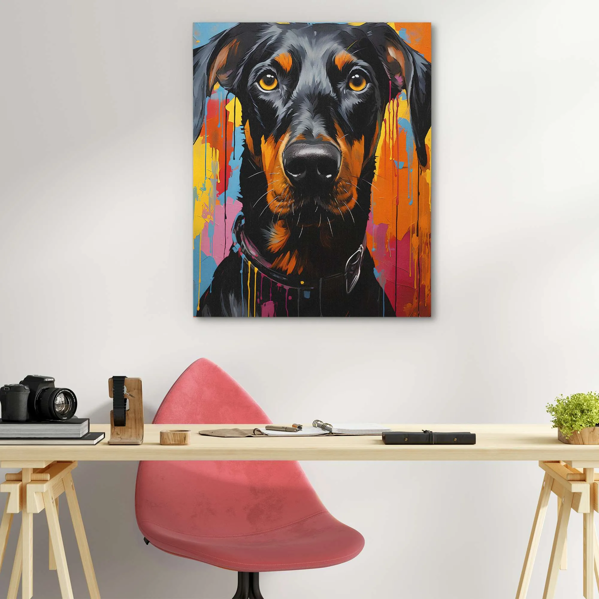 Colorful Doberman