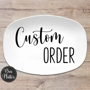 Custom Text Design - Personalized Platter