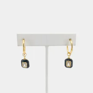 Dangle Enamel Hoops