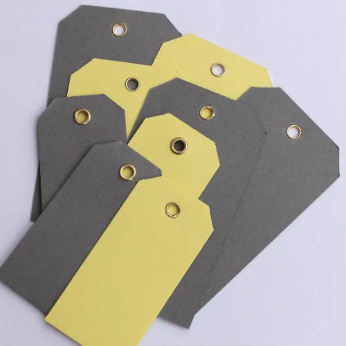 Dark Grey Eyelet Tags