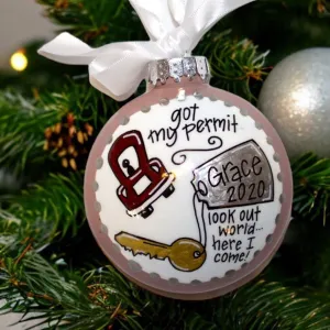 Driving Permit Ornament - New Driver Ornament, Drivers Permit, Christmas Ornament, Holiday Ornament, Driving Temps, Drivers License