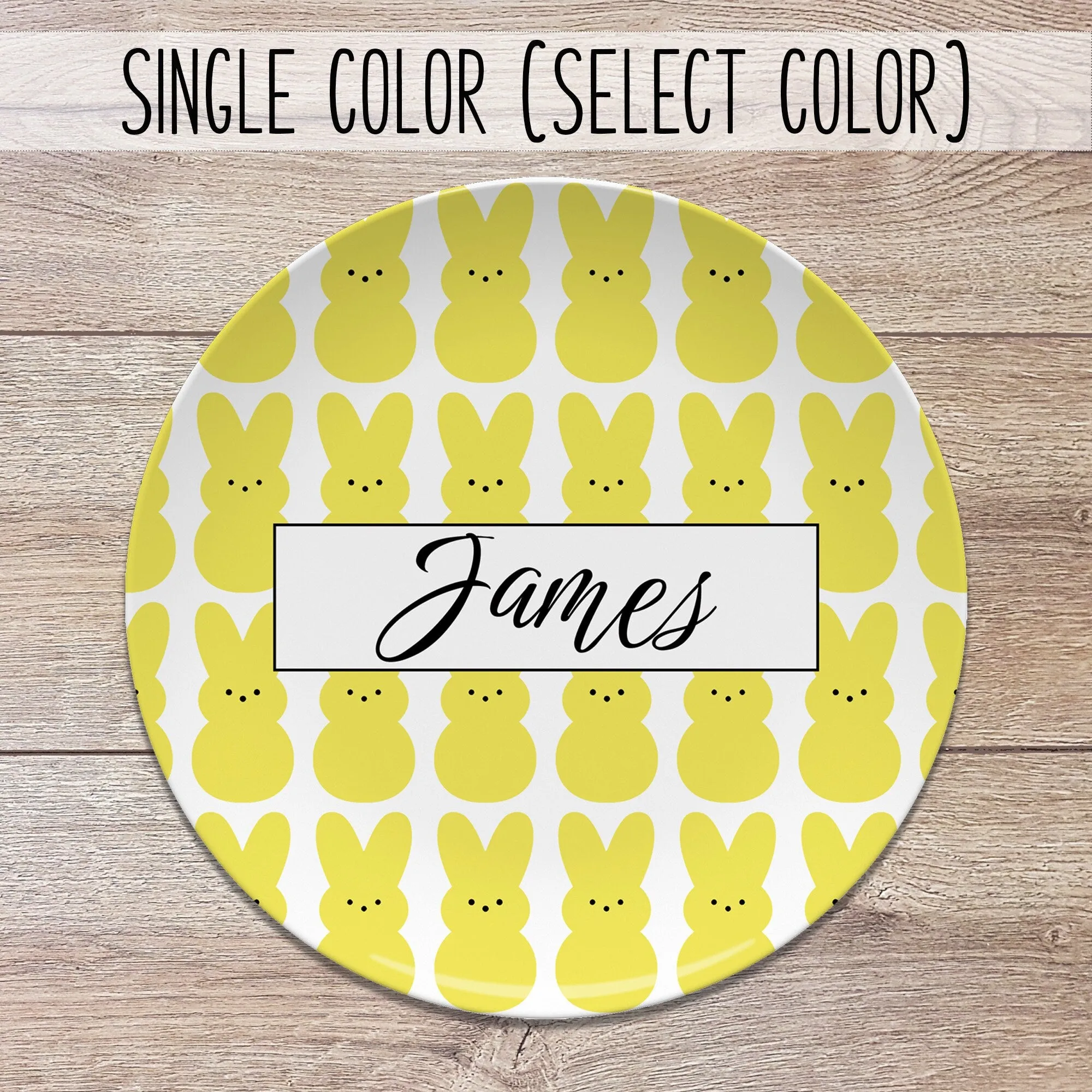 Easter Plates, Bunny Personalized Plates