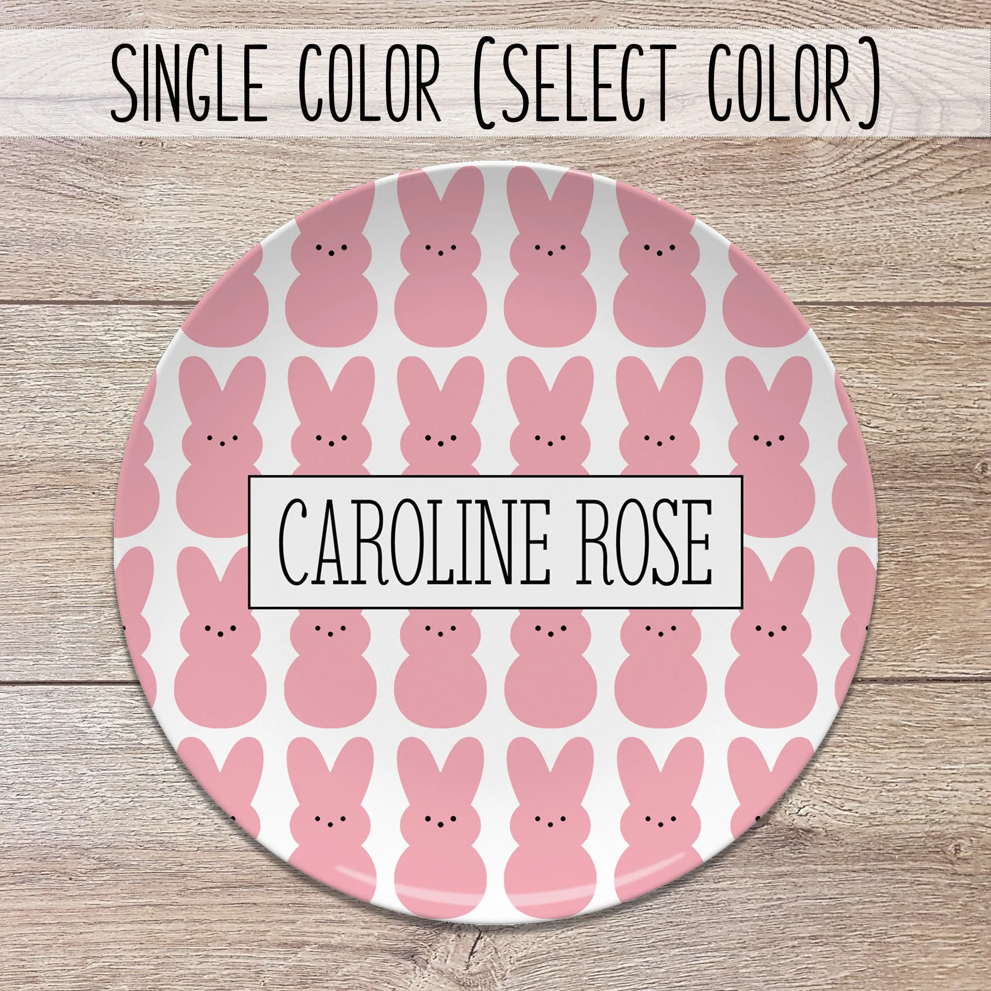 Easter Plates, Bunny Personalized Plates