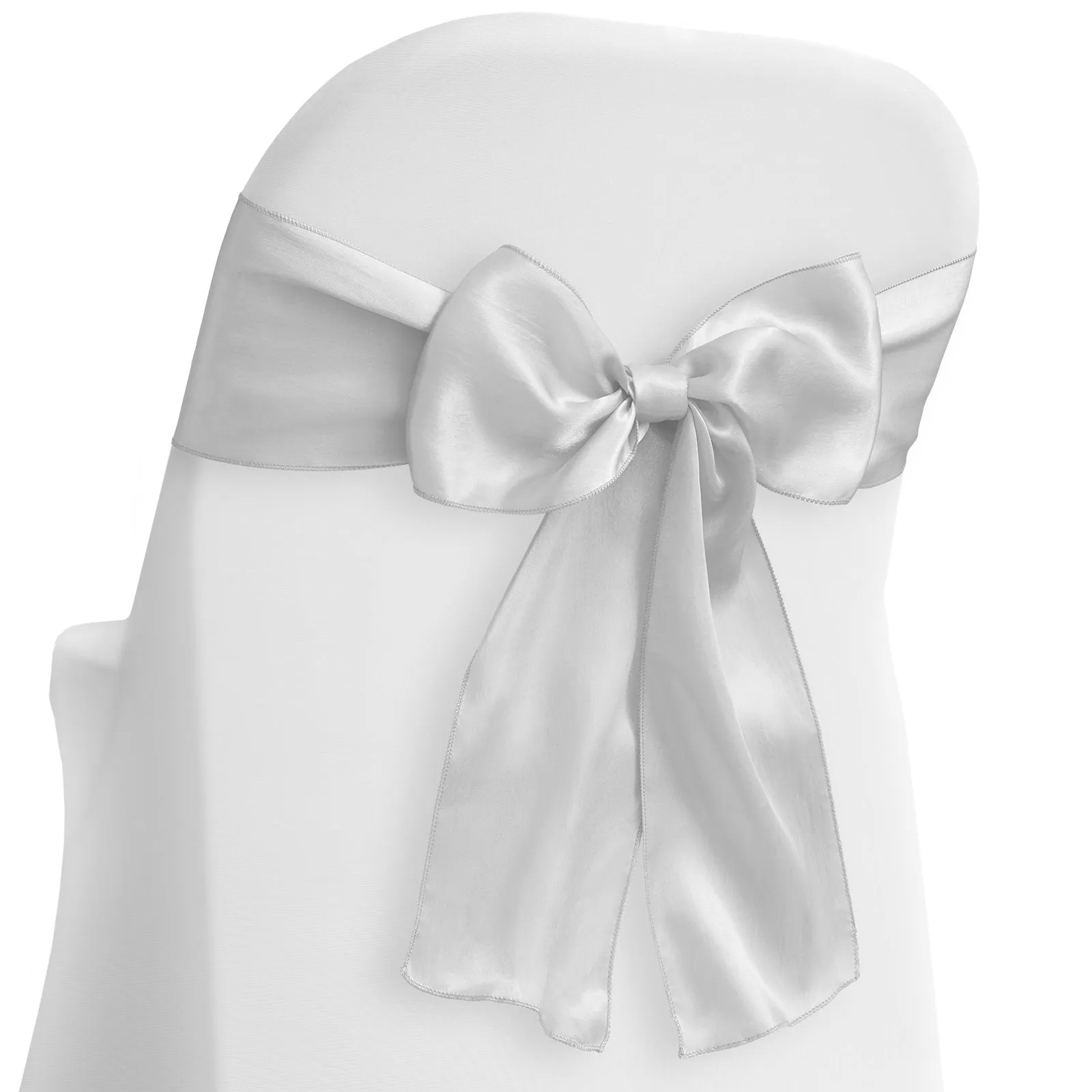 Elegant Satin Chair Cover Sash by Lann's Linens