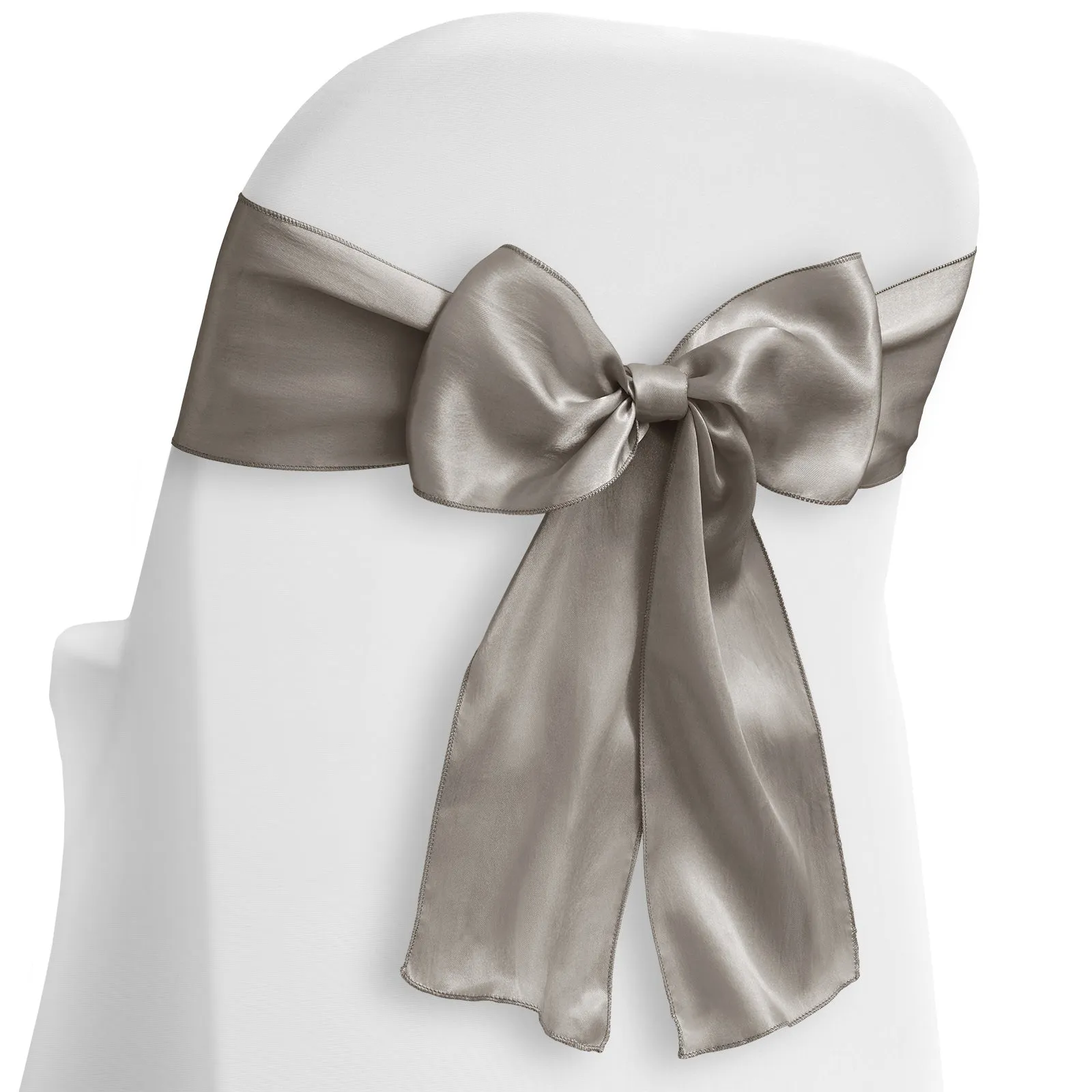 Elegant Satin Chair Cover Sash by Lann's Linens