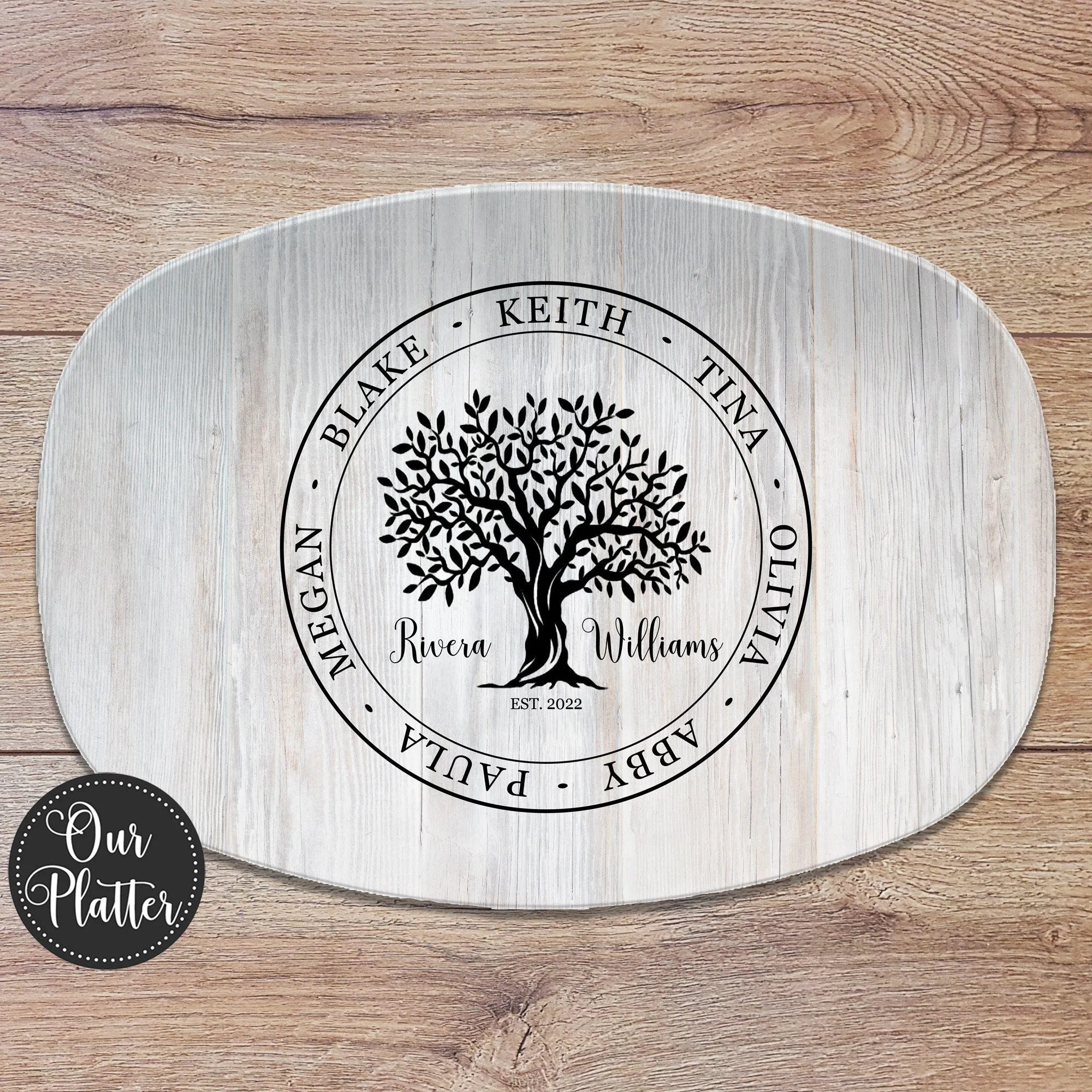 Family Tree Custom Personalized Platter