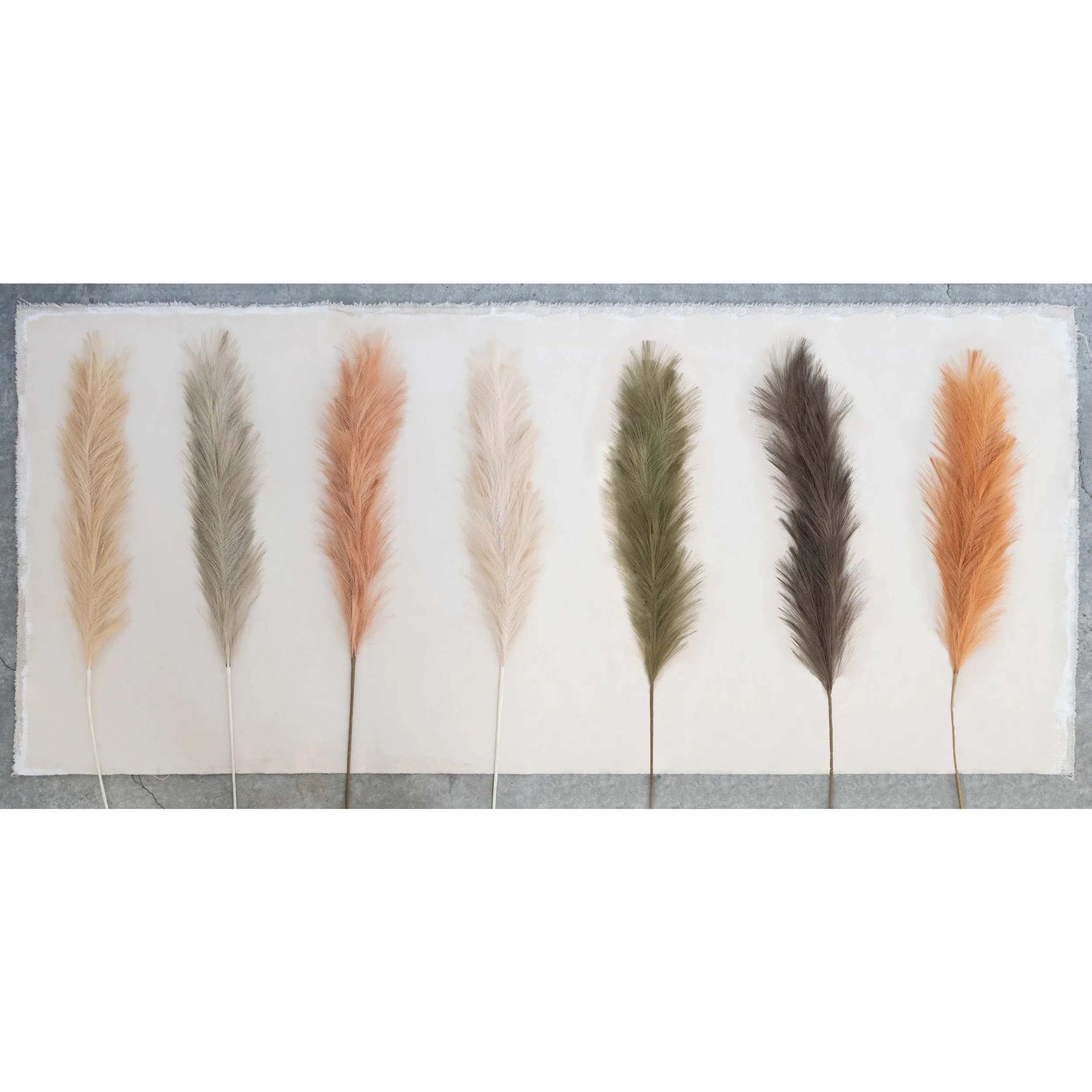 Faux Pampas Grass Plume, Terra-cotta Color