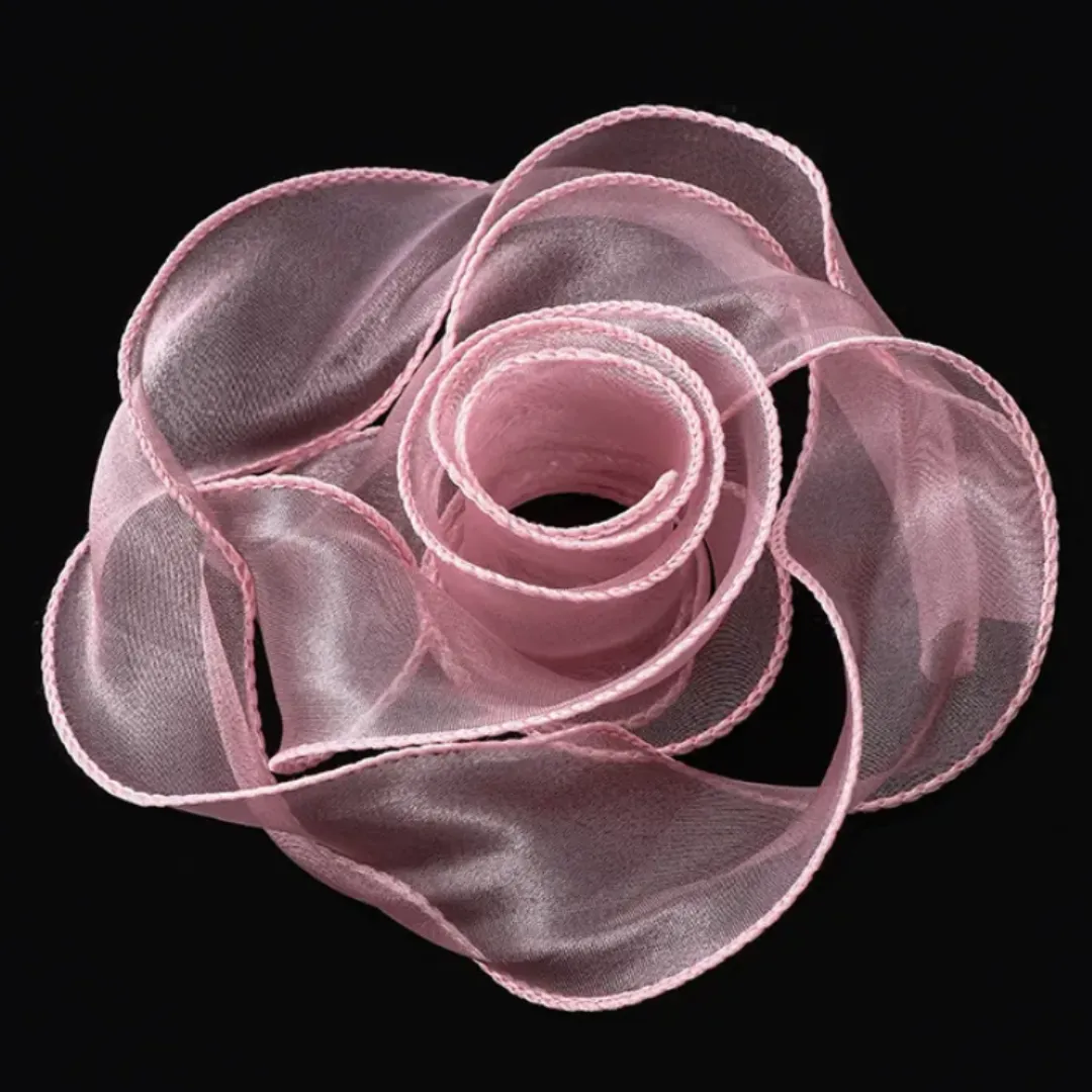 Flower fishtail ribbon pink