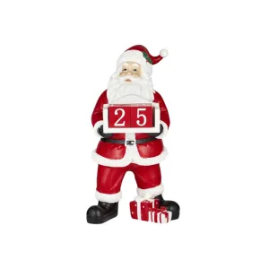 Gala Santa Advent Countdown Red & White 35cm