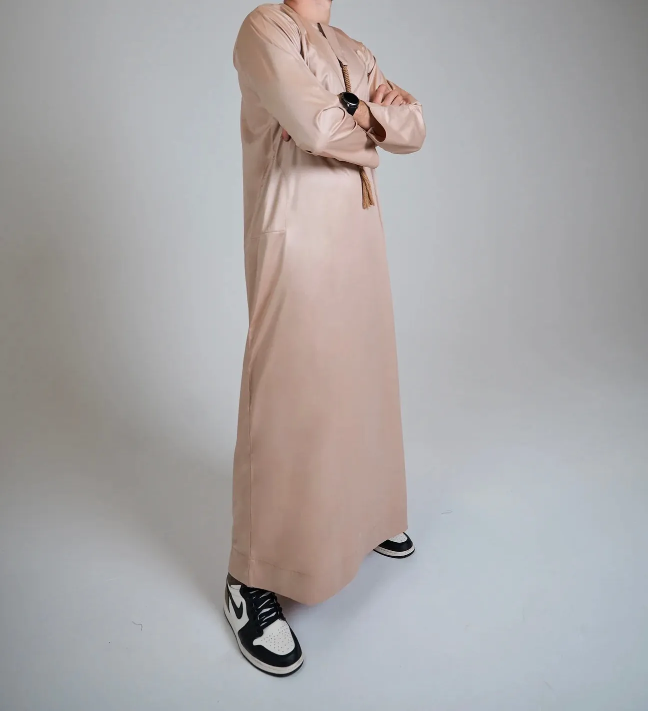 Gold Shiny Emirati Thobe | Jubba | Kandura